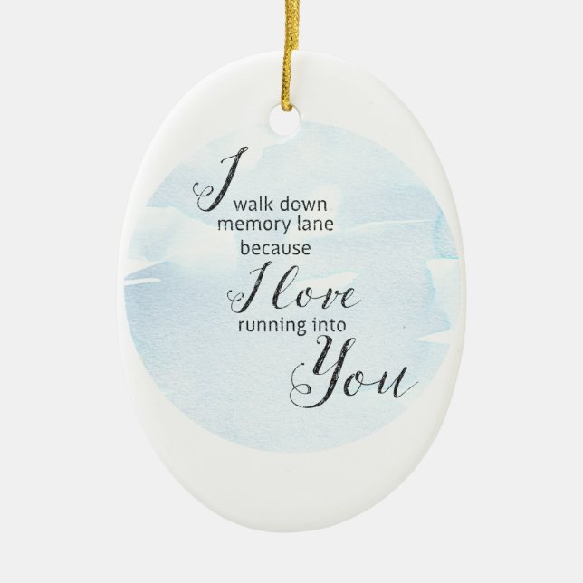 Memory Lane Ceramic Ornament (Front)