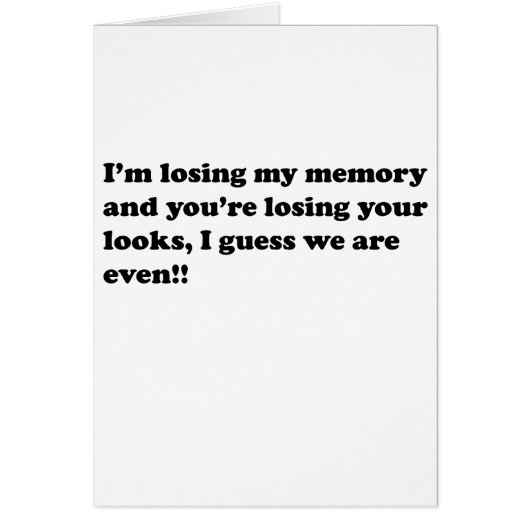 memory loss cards (Front)
