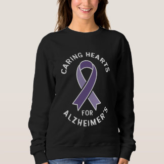 Memory Loss Caregivers Fundraising Purple Ribbon A Sweatshirt