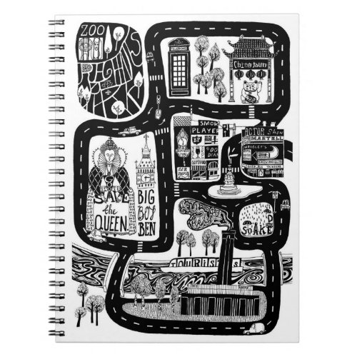 MEMORY MAPS  CENTRAL LONDON BLACK NOTEBOOK