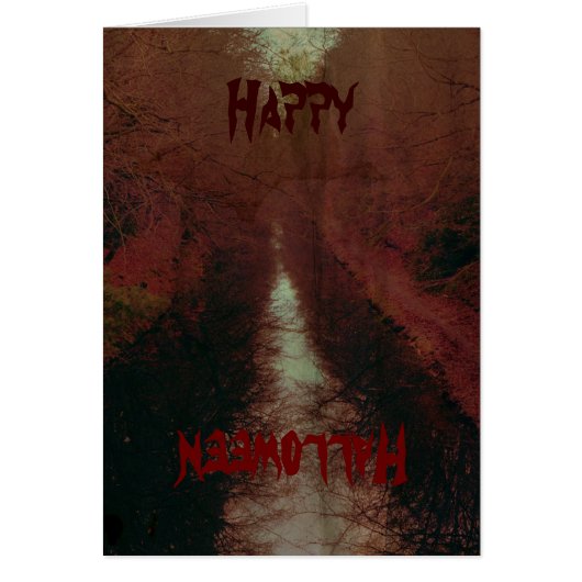 Memory of a canal Halloween card (Front)