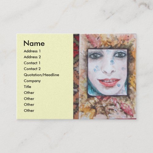 MEMORY OF AUTUMN  LEAVES AND DROPS OF WATER  Gold Business Card