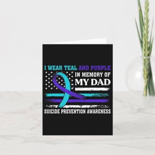 Memory Of Dad Suicide Awareness Prevention America Card
