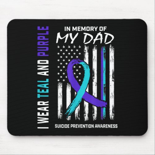 Memory Of Dad Suicide Prevention Awareness America Mouse Pad