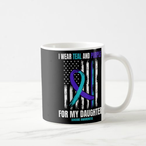 Memory Of Daughter Suicide Awareness American Flag Coffee Mug