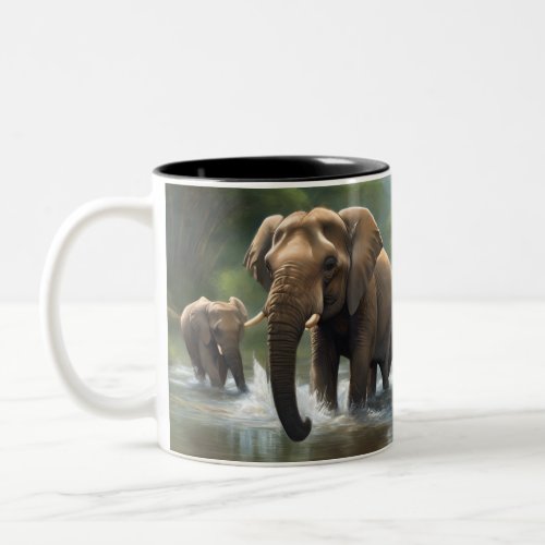 Memory of Elephants coffee mug with Elephants play