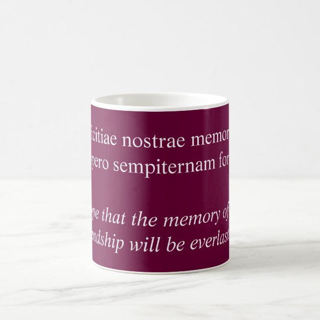 Memory of friendship - Cicero inspirational quote Coffee Mug (Center)