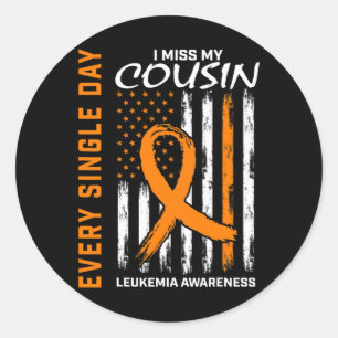 Memory Of Loved One Gifts Cousin Leukemia Awarenes Classic Round Sticker