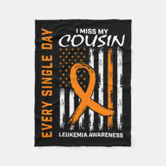 Memory Of Loved One Gifts Cousin Leukemia Awarenes Fleece Blanket