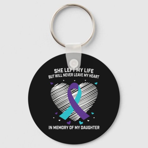 Memory Of Loving Daughter Suicide Awareness Preven Keychain