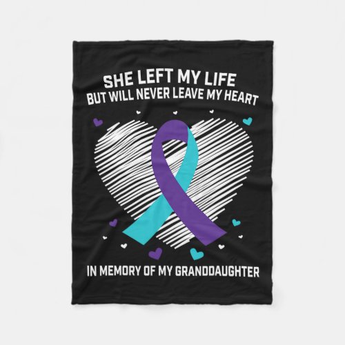 Memory Of My Granddaughter Suicide Awareness Preve Fleece Blanket