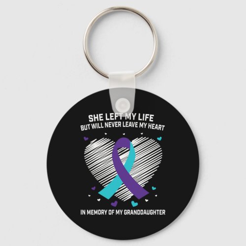 Memory Of My Granddaughter Suicide Awareness Preve Keychain