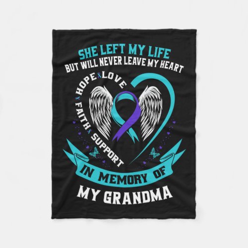 Memory Of My Grandma Suicide Awareness Memorial Sy Fleece Blanket