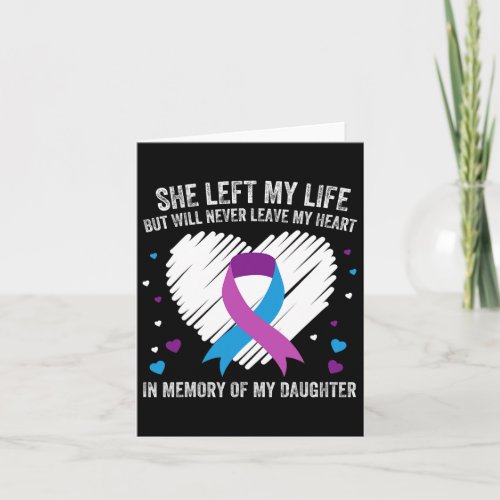 Memory Of My Loving Daughter Suicide Prevention Aw Card