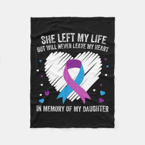 Memory Of My Loving Daughter Suicide Prevention Aw Fleece Blanket