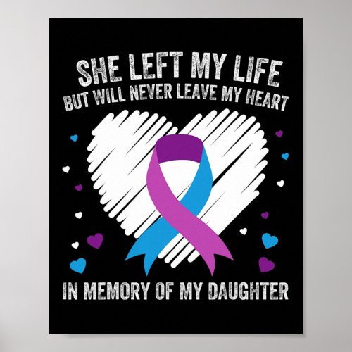 Memory Of My Loving Daughter Suicide Prevention Aw Poster