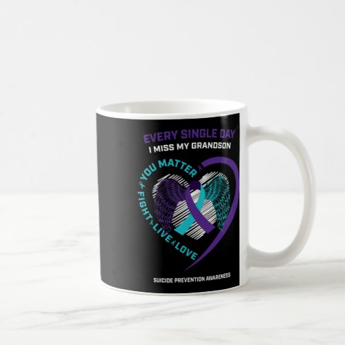 Memory Of My Loving Grandson Suicide Prevention Aw Coffee Mug