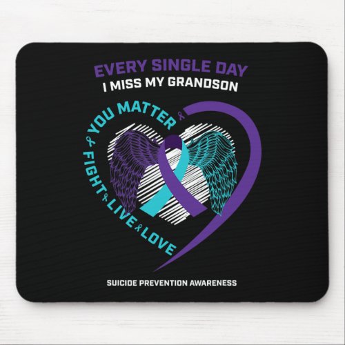 Memory Of My Loving Grandson Suicide Prevention Aw Mouse Pad