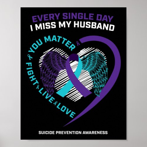 Memory Of My Loving Husband Suicide Prevention Awa Poster