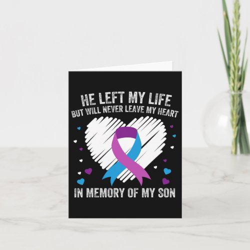 Memory Of My Loving Son Suicide Prevention Awarene Card