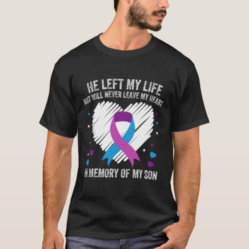 Memory Of My Loving Son Suicide Prevention Awarene T_Shirt