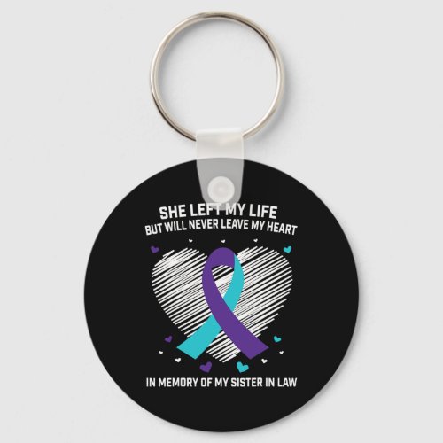 Memory Of My Sister In Law Suicide Awareness Preve Keychain