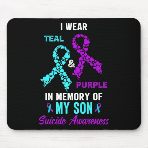 Memory Of My Son Mom Dad Suicide Prevention Awaren Mouse Pad