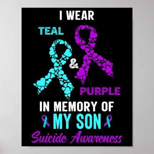 Memory Of My Son Mom Dad Suicide Prevention Awaren Poster