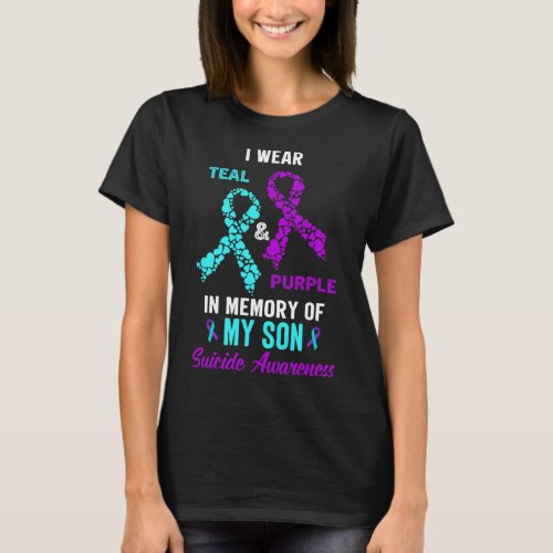 Memory Of My Son Mom Dad Suicide Prevention Awaren T_Shirt