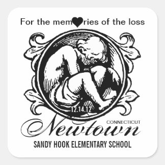 Memory of Newtown Tragedy Square Sticker
