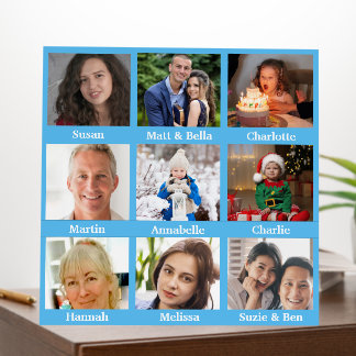 Memory Photos Friends & Family Dementia Blue Name Foam Board