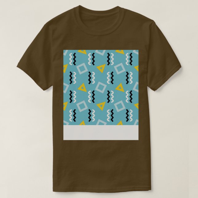 Memphis 80s Style Graphic Design Pattern T-Shirt (Design Front)