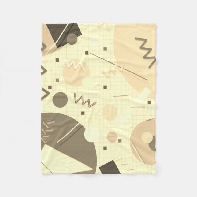 Memphis #82 Sepia Fleece Blanket (Front)