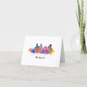 memphis acuarela horizon thank you card