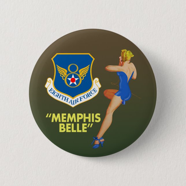 "Memphis Belle" 8th Air Force Button (Front)