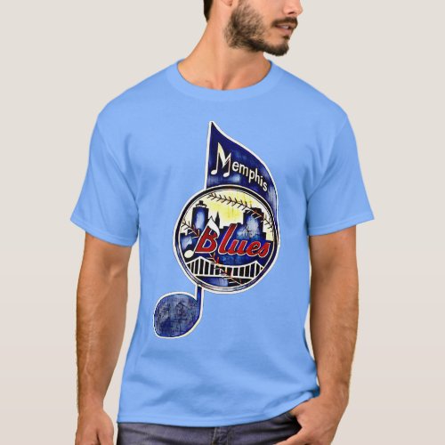 Memphis Blues Baseball T_Shirt