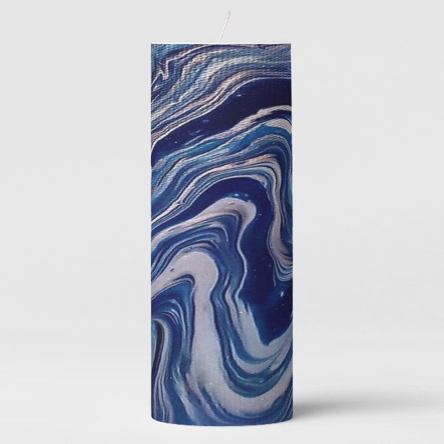 Memphis Blues Pillar Candle (Front)