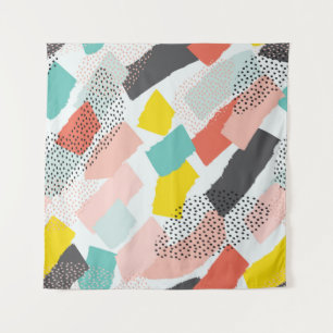 Memphis brush strokes: vintage pattern. tapestry