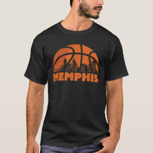 Memphis City Skyline Tennessee Basketball Fan Jers T-Shirt