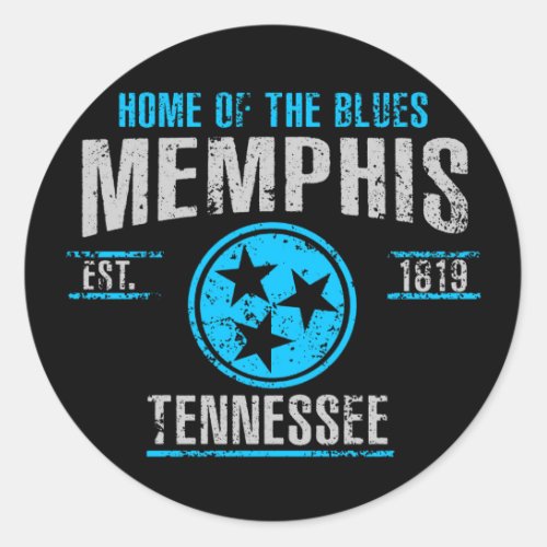 Memphis Classic Round Sticker