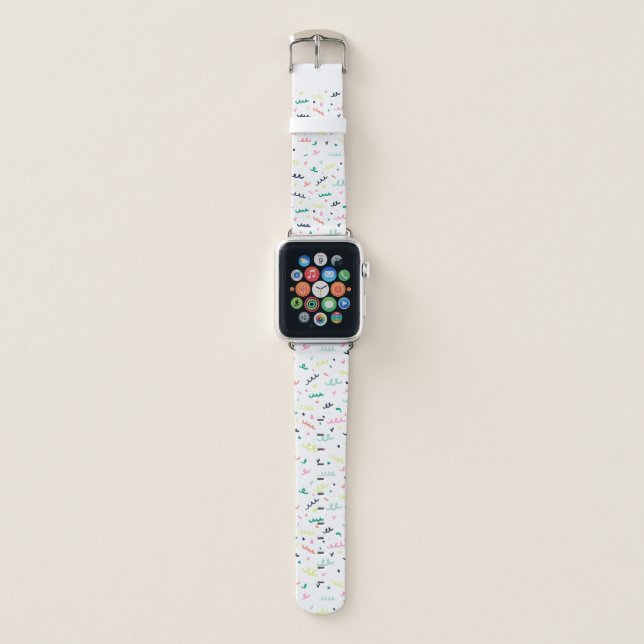 Memphis Confetti Apple Watch Band (Front)