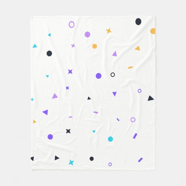 Memphis Confetti Seamless Pattern Fleece Blanket (Front)