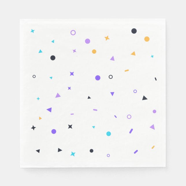 Memphis Confetti Seamless Pattern Napkins (Front)