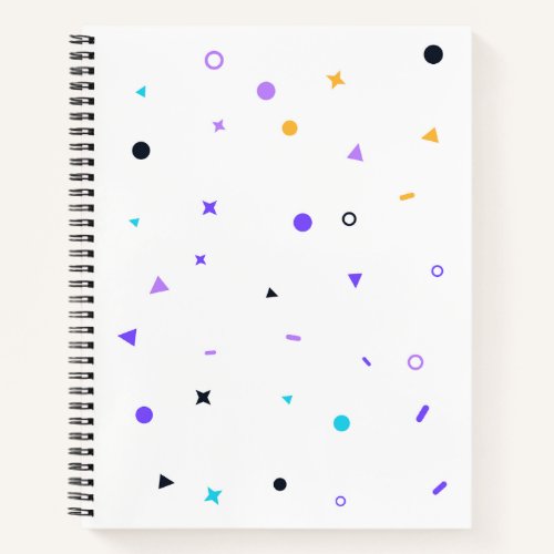 Memphis Confetti Seamless Pattern Notebook