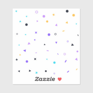 Memphis Confetti Seamless Pattern Sticker