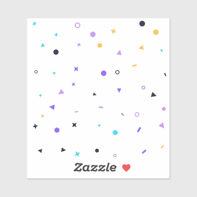 Memphis Confetti Seamless Pattern Sticker (Sheet)