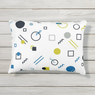 Memphis, cool, trendy, modern geometric art outdoor pillow