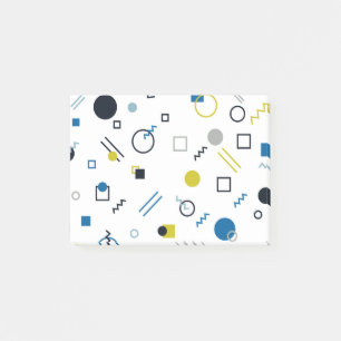 Memphis, cool, trendy, modern geometric art post-it notes