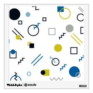Memphis, cool, trendy, modern geometric art wall decal