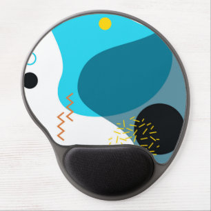 Memphis, cool, trendy, urban, modern illustration gel mouse pad